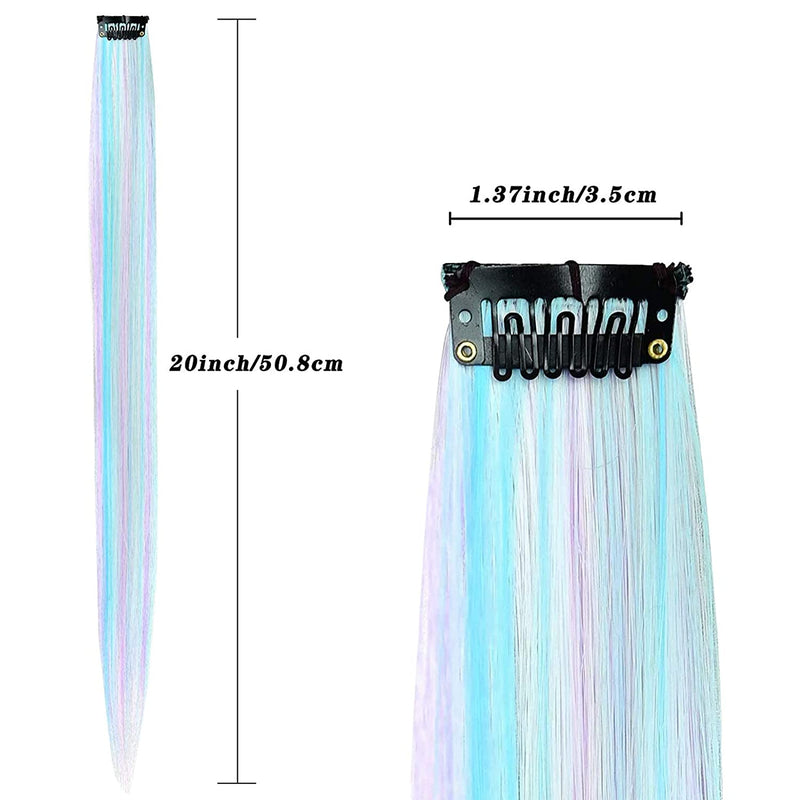 VIP Extensions Multi-colors Party Highlights Clip in Synthetic Hair clip extensions