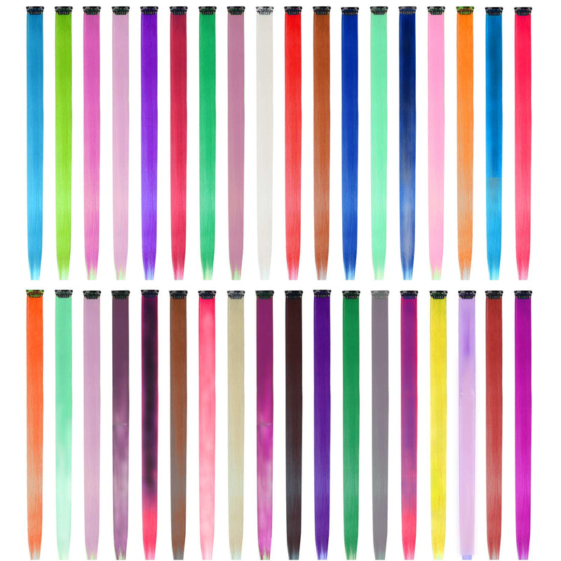 VIP Extensions Multi-colors Party Highlights Clip in Synthetic Hair clip extensions