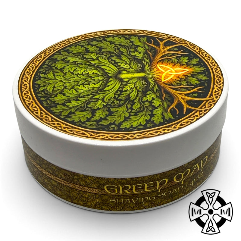 Murphy and McNeil Green Man Shaving Soap (Fougere) - by Murphy and McNeil Shaving Soap White Smoke 4.0oz Jar,0.5oz Sample Pouch