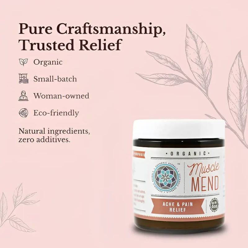 Euphoric Herbals Muscle Mend Salve Salve Misty Rose 8oz,4oz,1oz