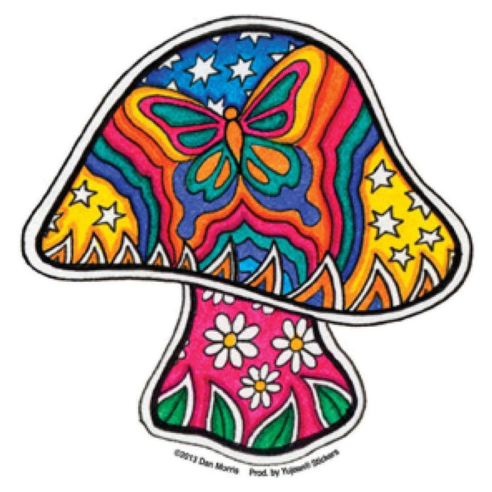 Threddies Mushroom With Butterfly Sticker