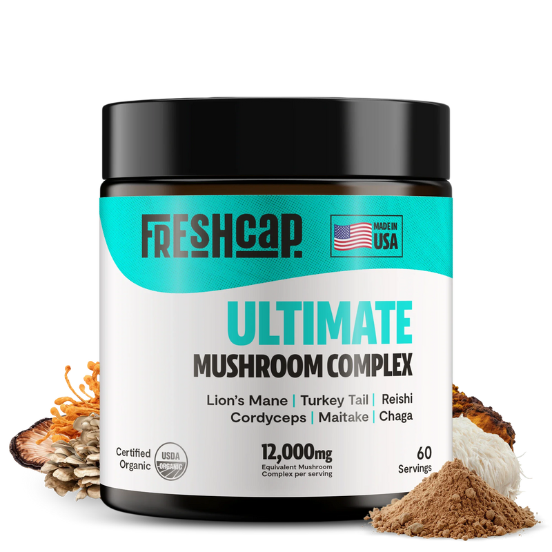 FreshCap Mushrooms Organic Mushroom Extract Powder Blend Powder