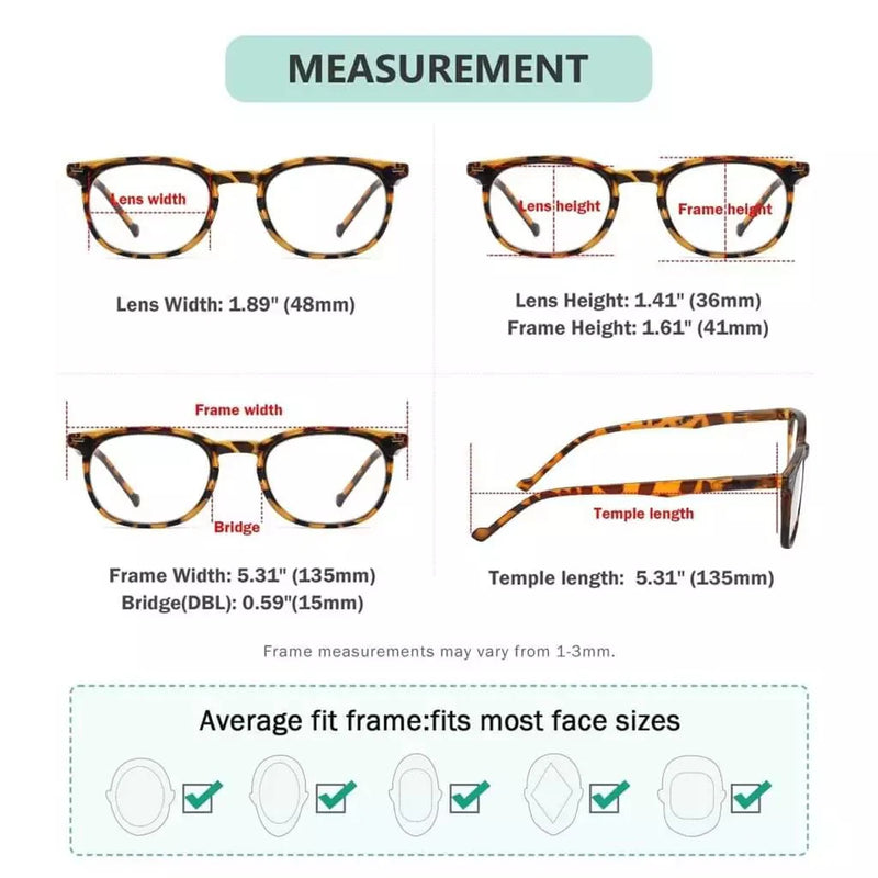 eyekeeper.com (Must Buy Both Eyes) Reading Glasses with Different Strength for Each Eye PR001-DEMI Eyeglasses