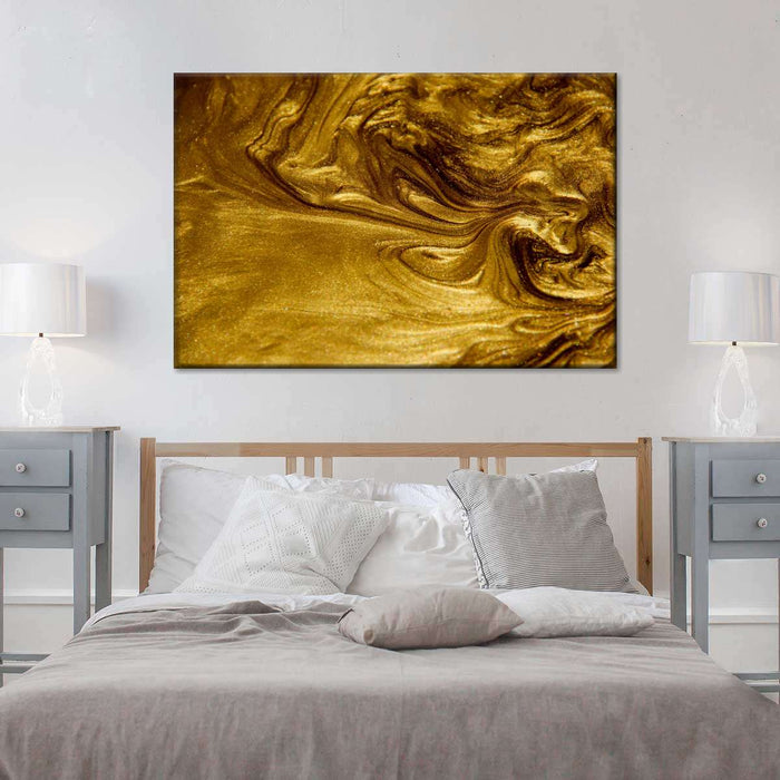 Gold Liquid Wall Art