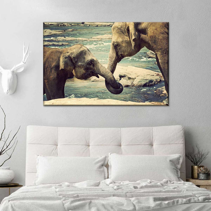 Asian Elephants Wall Art