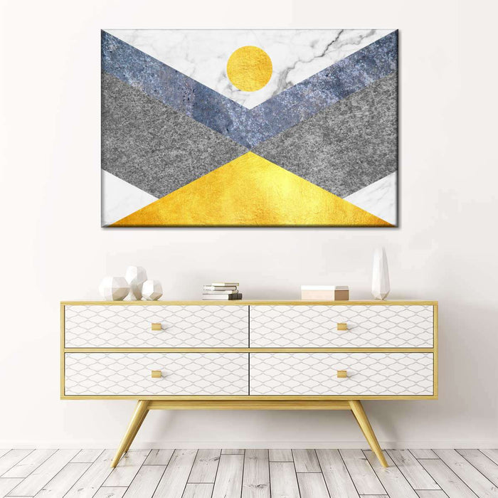 Marble Textured Geometric Wall Art