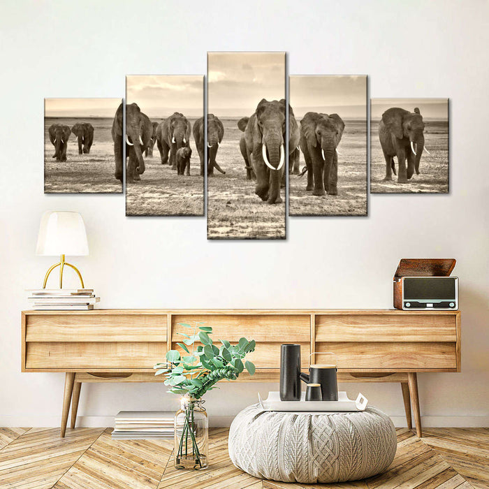 Herd Of Elephants Wall Art