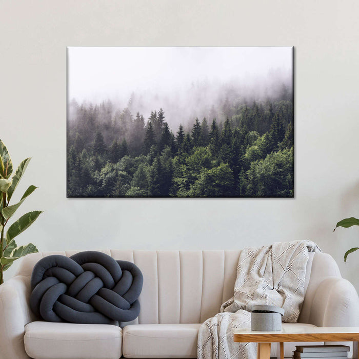 Hazy Pine Forest Wall Art