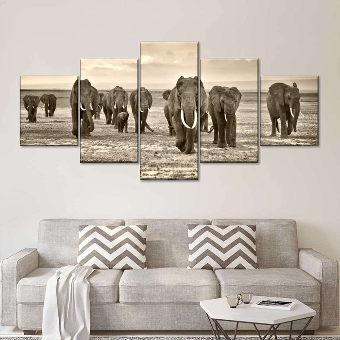 Herd Of Elephants Wall Art