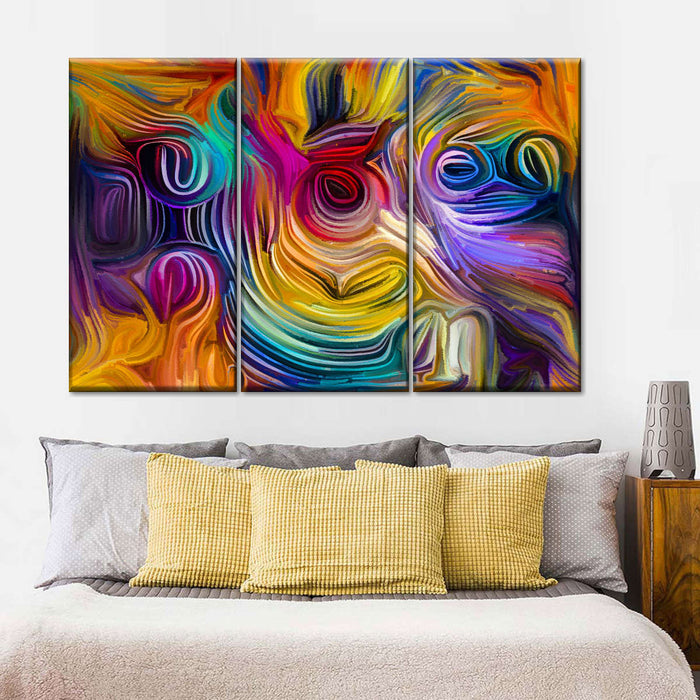 Abstract Tropical Flowers Wall Art