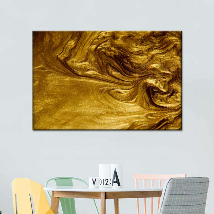 Gold Liquid Wall Art