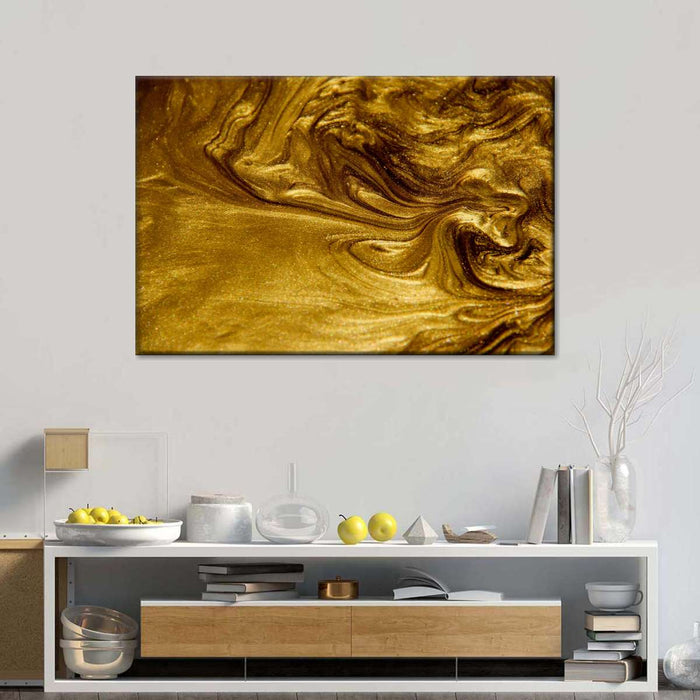 Gold Liquid Wall Art