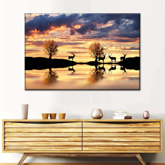 Lakeside Deer Wall Art