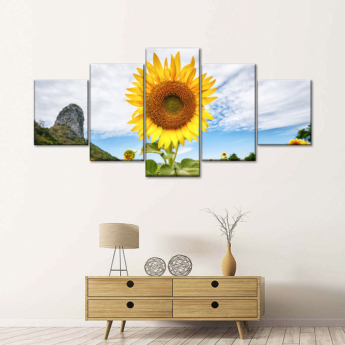 Golden Sunflower Wall Art