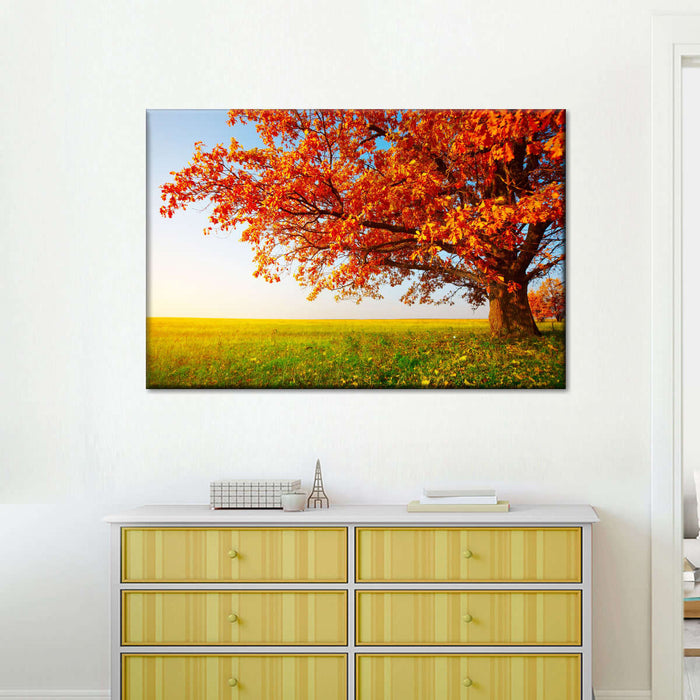 Autumn Oak Tree Wall Art