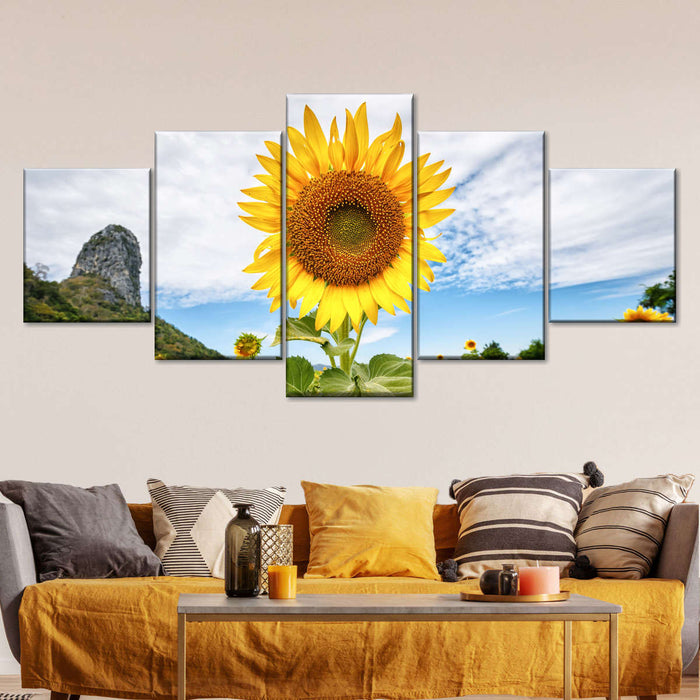 Golden Sunflower Wall Art