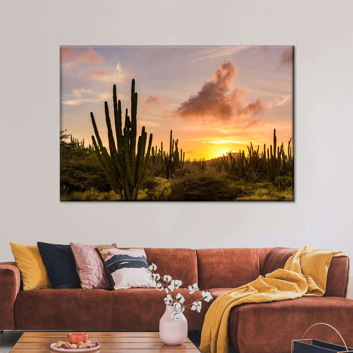 Cactus Sunset Wall Art