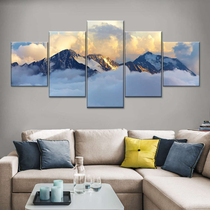 Alpine Snowy Mountains Wall Art