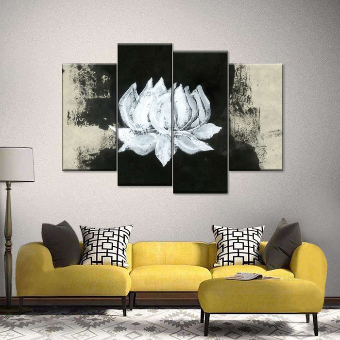 Black And White Floral Wall Art