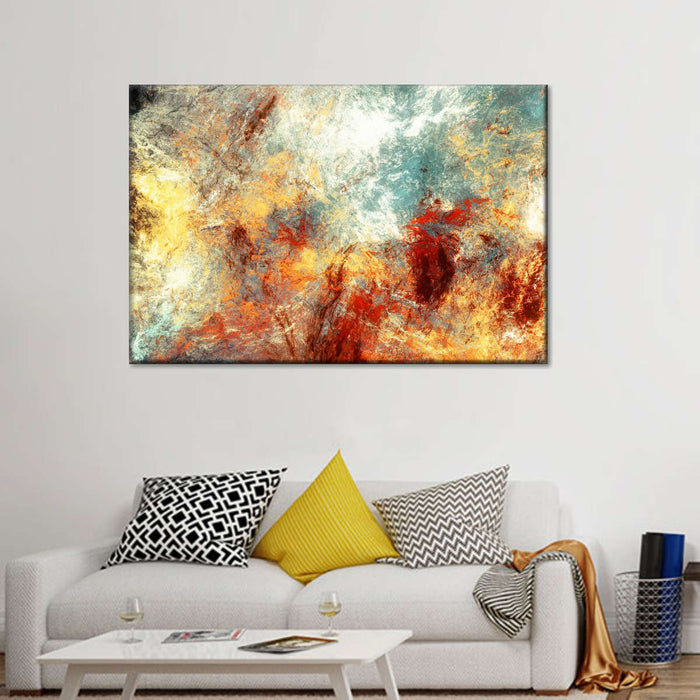 Frozen Fire Abstract Wall Art