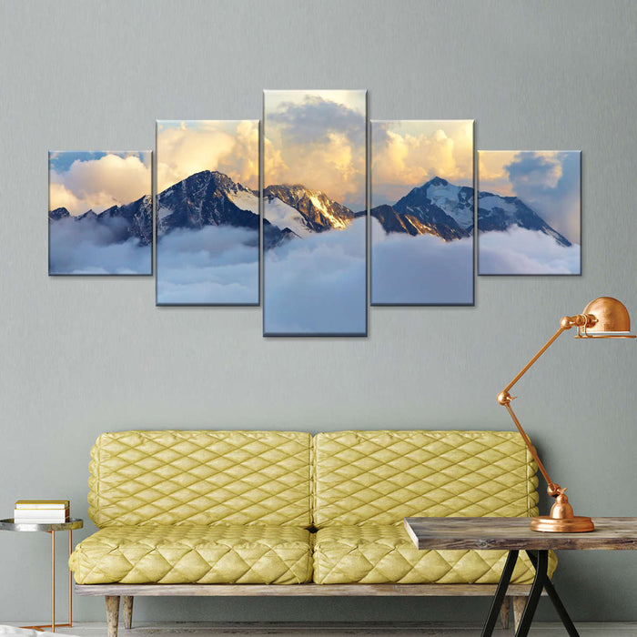 Alpine Snowy Mountains Wall Art