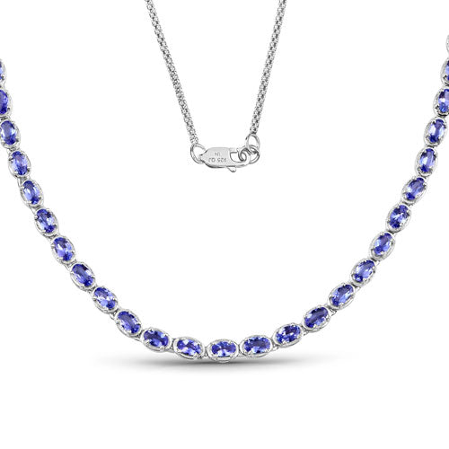Bids.com 10.00 Carat Genuine Tanzanite .925 Sterling Silver Necklace Necklaces