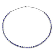 Bids.com 10.00 Carat Genuine Tanzanite .925 Sterling Silver Necklace Necklaces