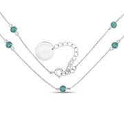 Bids.com 1.89 Carat Genuine Emerald .925 Sterling Silver Necklace Necklaces