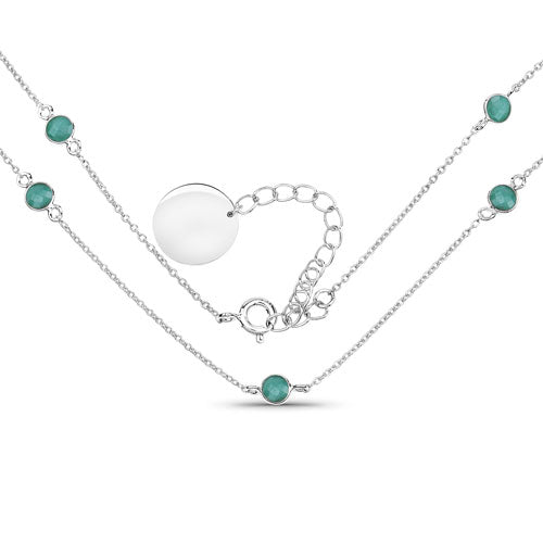 Bids.com 1.89 Carat Genuine Emerald .925 Sterling Silver Necklace Necklaces