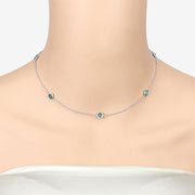 Bids.com 1.89 Carat Genuine Emerald .925 Sterling Silver Necklace Necklaces