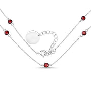 Bids.com 2.10 Carat Genuine Garnet .925 Sterling Silver Necklace Necklaces