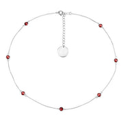Bids.com 2.10 Carat Genuine Garnet .925 Sterling Silver Necklace Necklaces