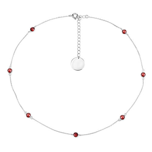 Bids.com 2.10 Carat Genuine Garnet .925 Sterling Silver Necklace Necklaces