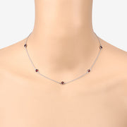 Bids.com 2.10 Carat Genuine Garnet .925 Sterling Silver Necklace Necklaces