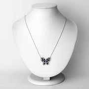 Bids.com 2.16 Carat Genuine Blue Sapphire and White Zircon .925 Sterling Silver Necklace Necklaces
