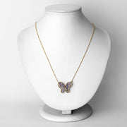 Bids.com 1.86 Carat Genuine Tanzanite and White Zircon .925 Sterling Silver Necklace Necklaces