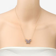 Bids.com 1.86 Carat Genuine Tanzanite and White Zircon .925 Sterling Silver Necklace Necklaces