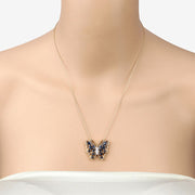 Bids.com 2.94 Carat Genuine Blue Sapphire and White Zircon .925 Sterling Silver Necklace Necklaces