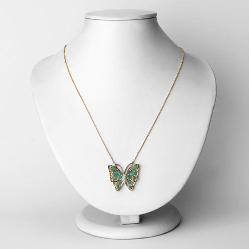 Bids.com 2.60 Carat Genuine Emerald and White Zircon .925 Sterling Silver Necklace Necklaces