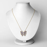Bids.com 2.76 Carat Genuine Tanzanite and White Zircon .925 Sterling Silver Necklace Necklaces