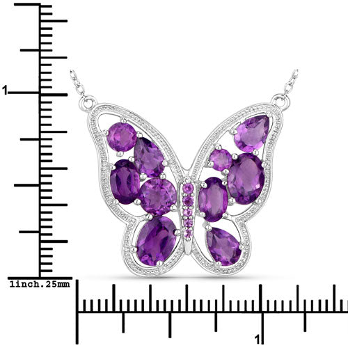 Bids.com 4.32 Carat Genuine Amethyst .925 Sterling Silver Necklace Necklaces