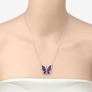 Bids.com 4.32 Carat Genuine Amethyst .925 Sterling Silver Necklace Necklaces