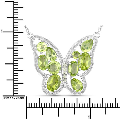 Bids.com 4.65 Carat Genuine Peridot .925 Sterling Silver Necklace Necklaces