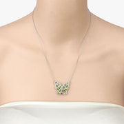 Bids.com 4.65 Carat Genuine Peridot .925 Sterling Silver Necklace Necklaces
