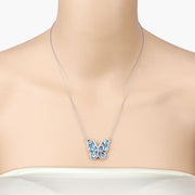 Bids.com 5.54 Carat Genuine Swiss Blue Topaz .925 Sterling Silver Necklace Necklaces