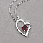 Bids.com 0.60 Carat Genuine Garnet .925 Sterling Silver Necklace Necklaces