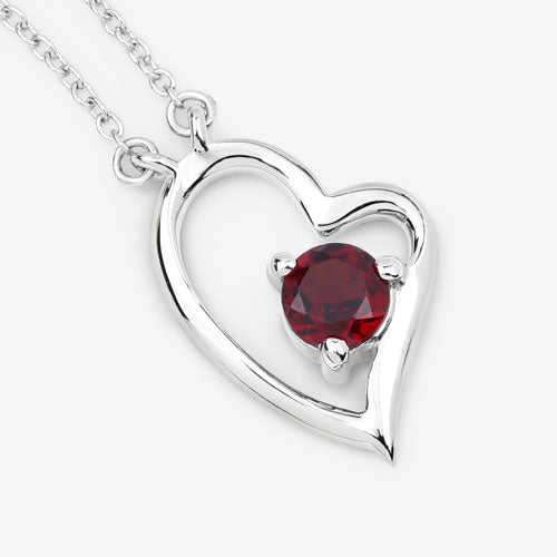 Bids.com 0.60 Carat Genuine Garnet .925 Sterling Silver Necklace Necklaces