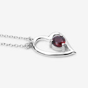 Bids.com 0.60 Carat Genuine Garnet .925 Sterling Silver Necklace Necklaces