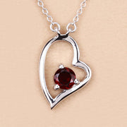 Bids.com 0.60 Carat Genuine Garnet .925 Sterling Silver Necklace Necklaces