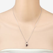 Bids.com 0.60 Carat Genuine Garnet .925 Sterling Silver Necklace Necklaces